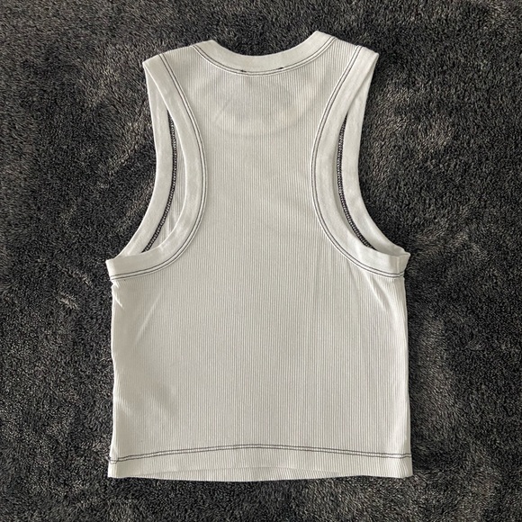 dynamite contrast stitching white tank top - Picture 2 of 4